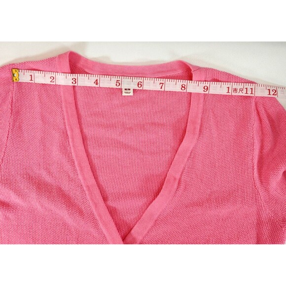 Merona Women's Cardigan Favorite Knit Textured Pink Sweater Size M - Picture 9 of 16